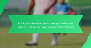 Holding Middenvelder Positionering in Defensieve Formaties: Interceptie, Positionering, Ondersteuning